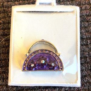 Beautiful New Purple Floral Swarovski Crystal Charm